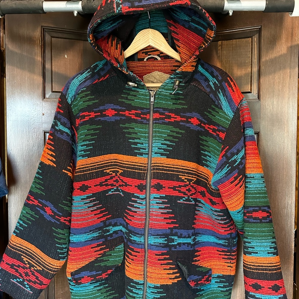 Colorful Woolrich wool Southwest Patterned Jacket (not Pendleton)